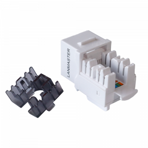 Модуль Keystone, RJ45, неэкранированный, кат.5E, без шторки, 90 градусов, белый